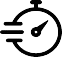 Stopwatch icon indicating speed or time limit.